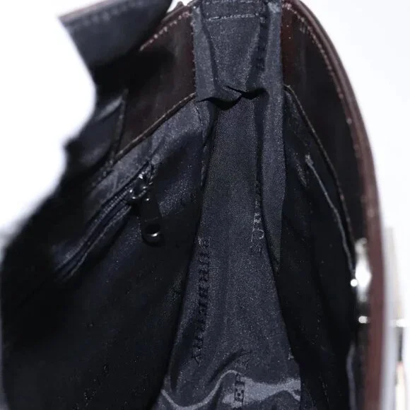 BURBERRY Nova Check Shoulder Bag Canvas Beige Silver Auth 1 - Picture 11 of 16